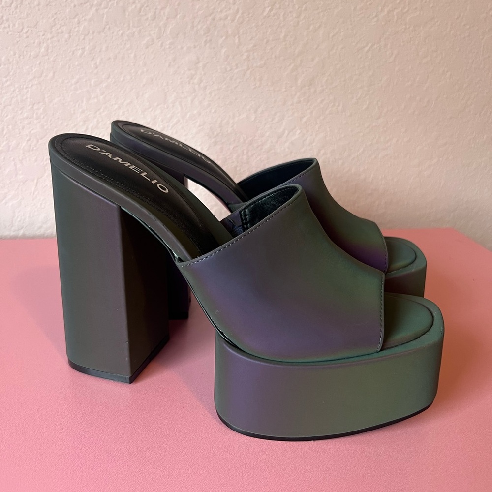D'Amelio x Lulus Multi Reflective Platform Sandals - Picture 11 of 17